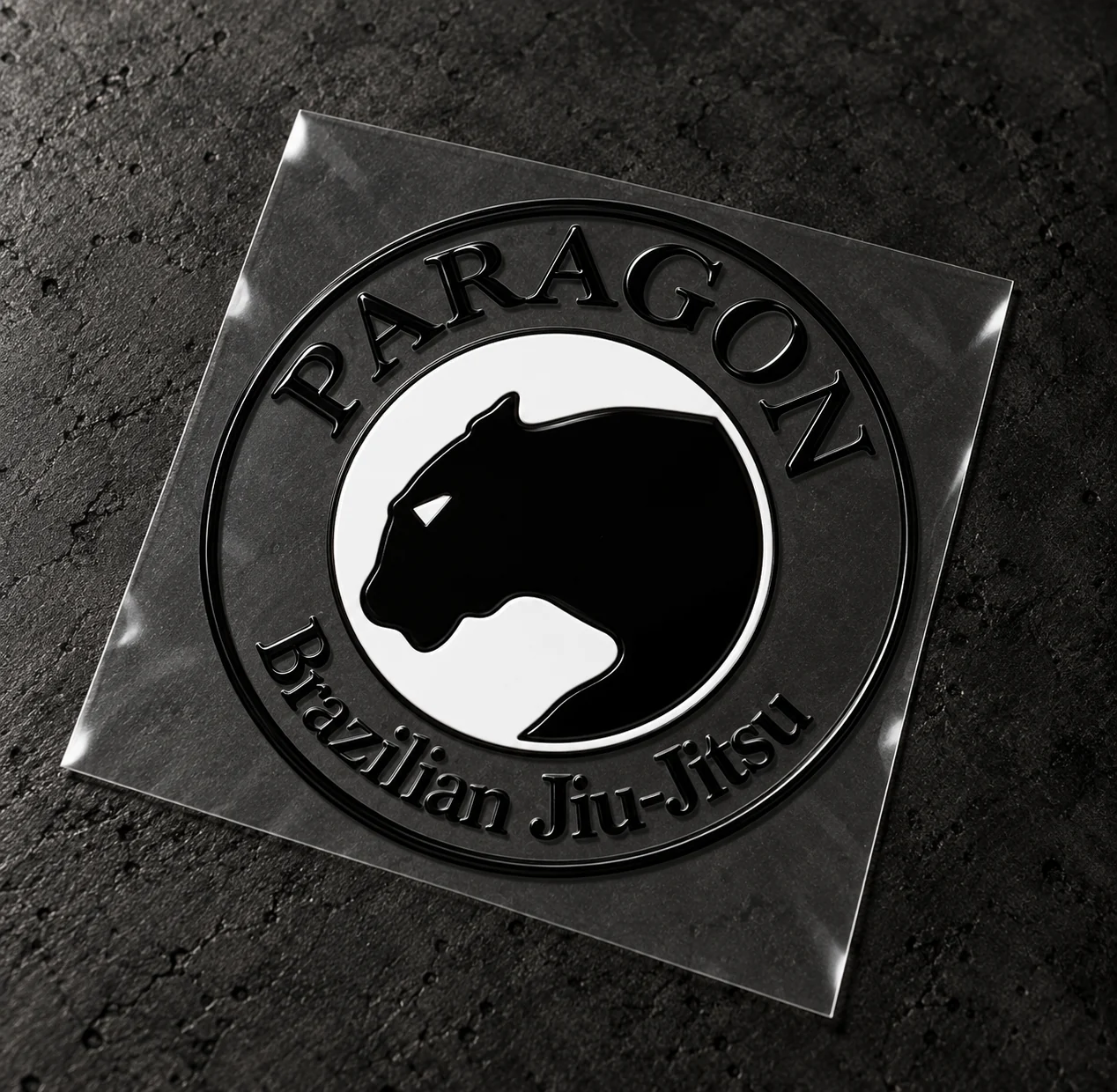 3x3 3D UV Sticker in Black - Paragon BJJ official team merchandise