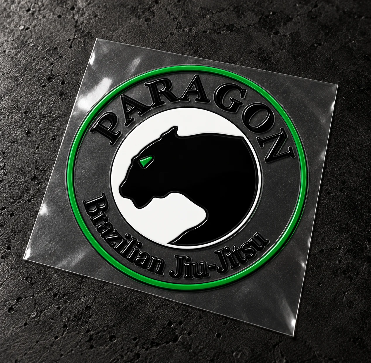 3x3 3D UV Sticker in Green - Paragon BJJ official team merchandise
