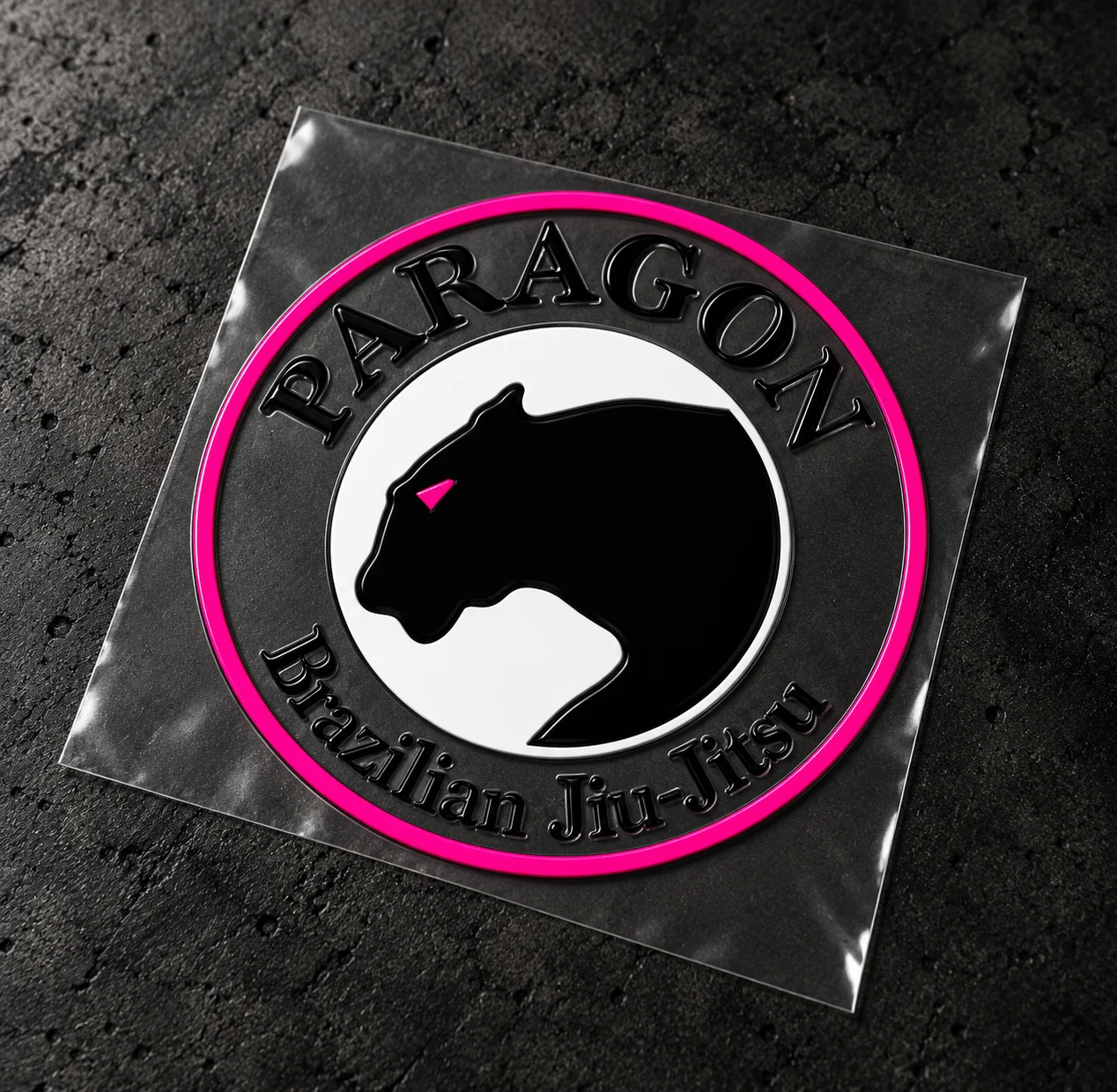 3x3 3D UV Sticker in Pink - Paragon BJJ official team merchandise