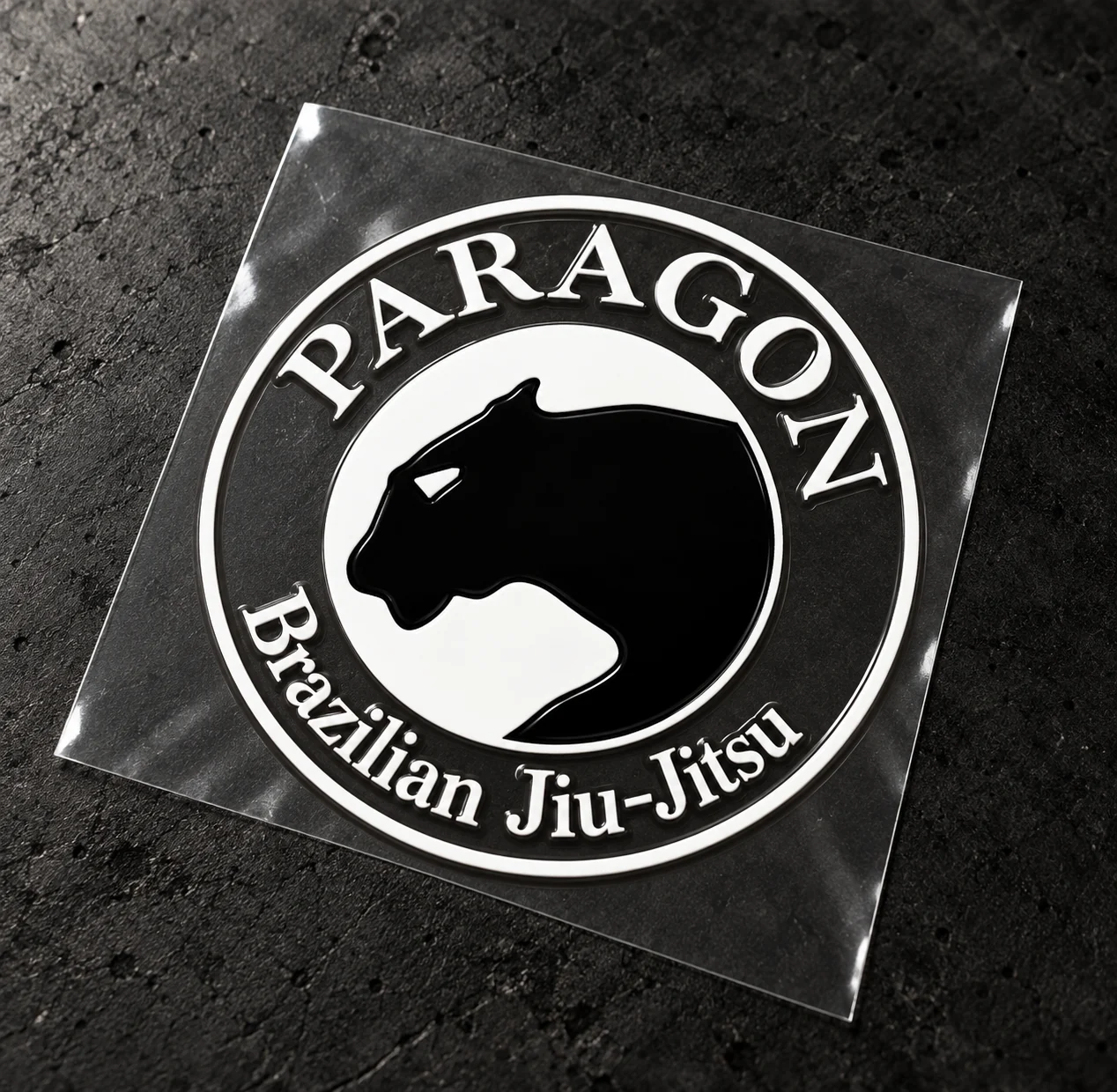 3x3 3D UV Sticker in White - Paragon BJJ official team merchandise