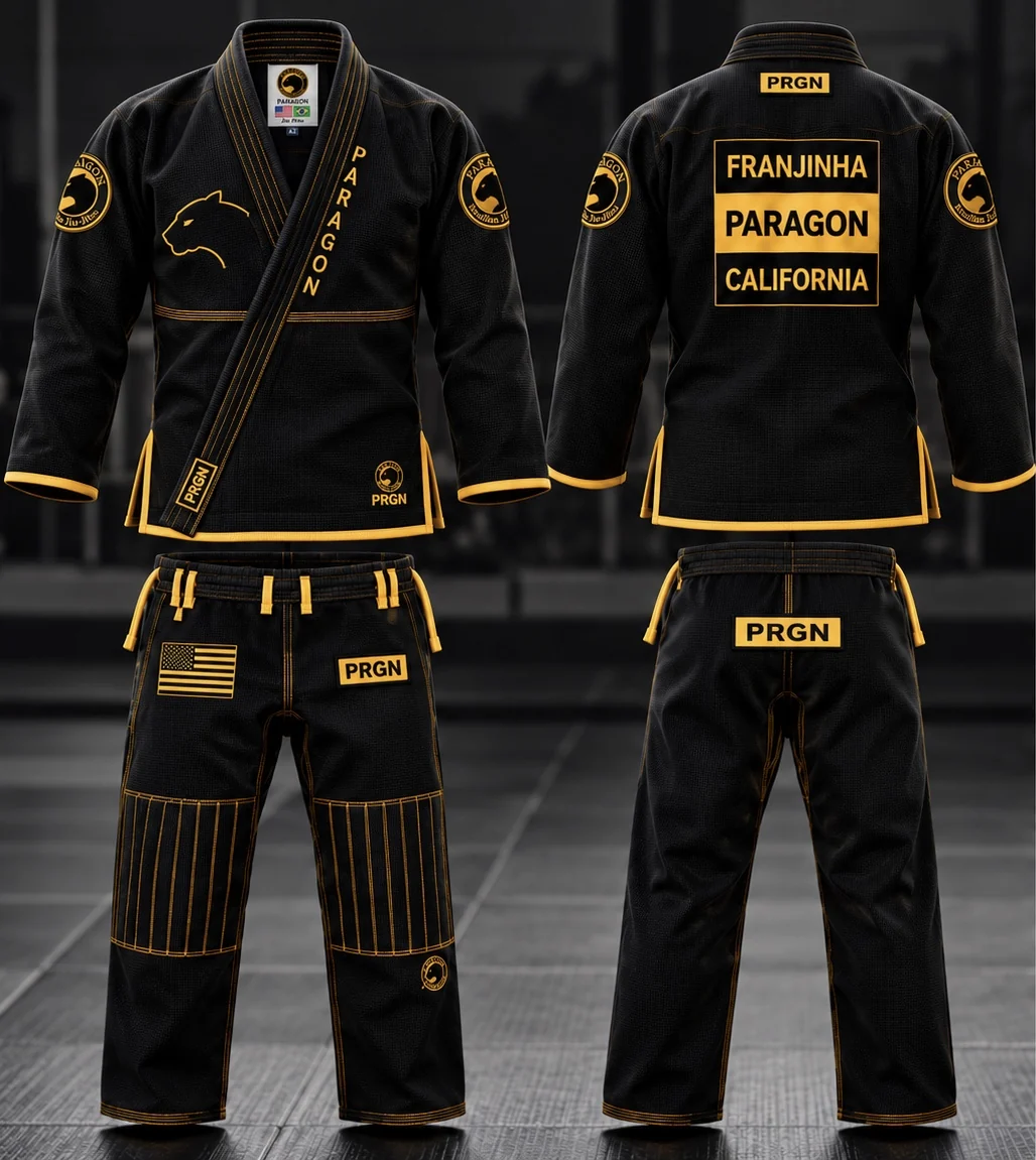 Adult Custom Gi in Black & Gold - Paragon BJJ official team merchandise