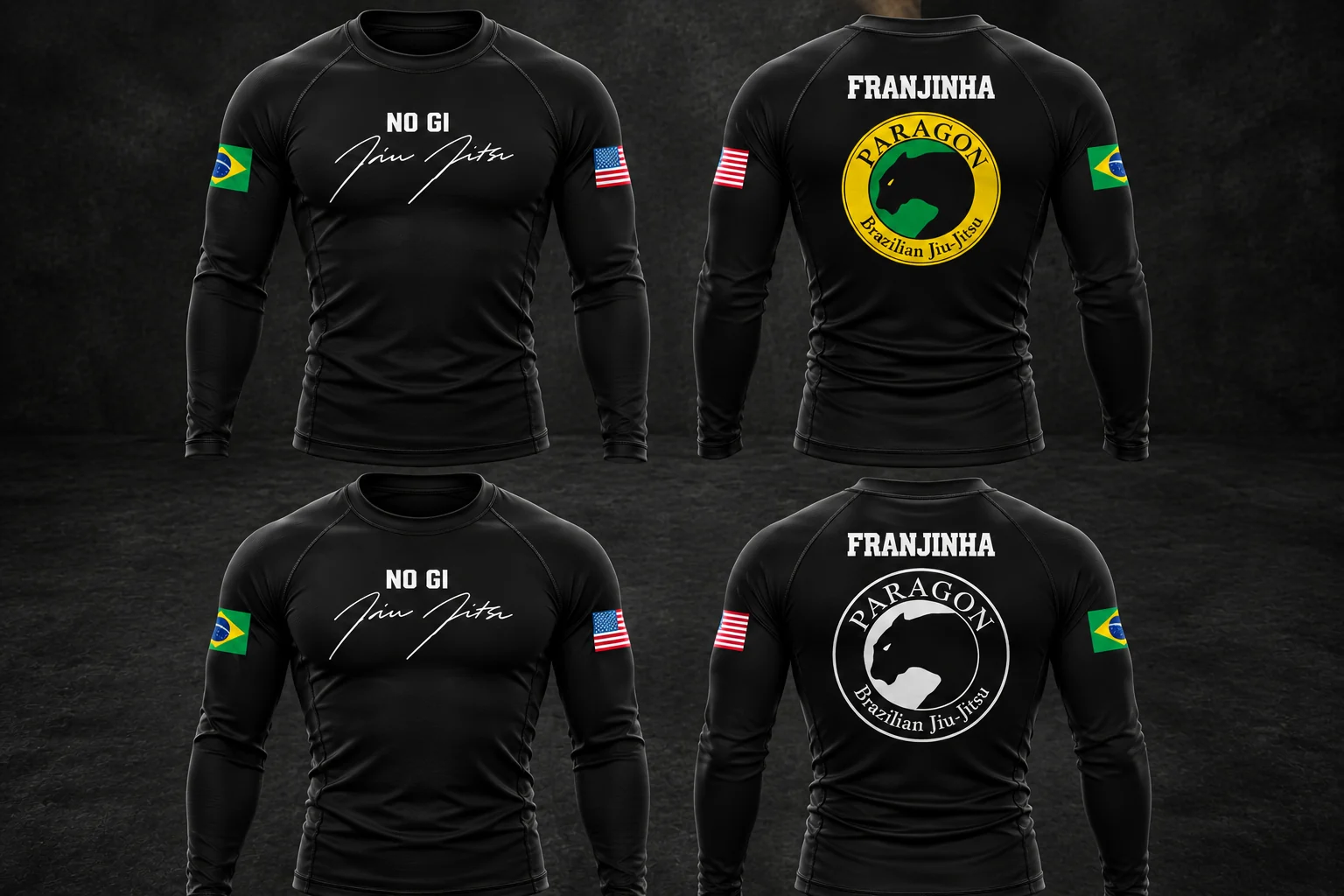 Adult Custom Long Sleeve Rash Guard in Original - Paragon BJJ official team merchandise
