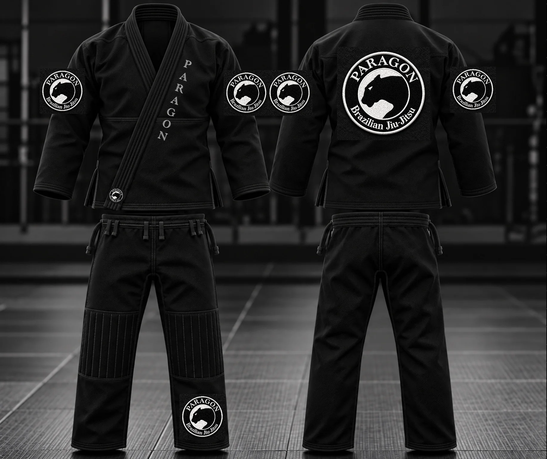 Adult Gi in Black / White - Paragon BJJ official team merchandise