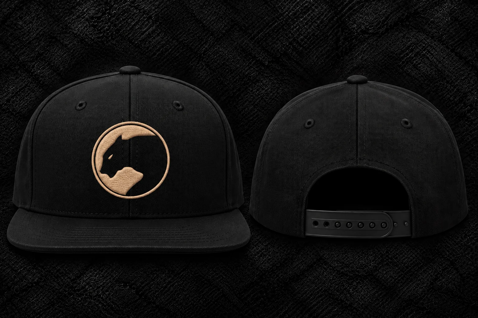 Adult Snapback in Black & Tan - Paragon BJJ official team merchandise