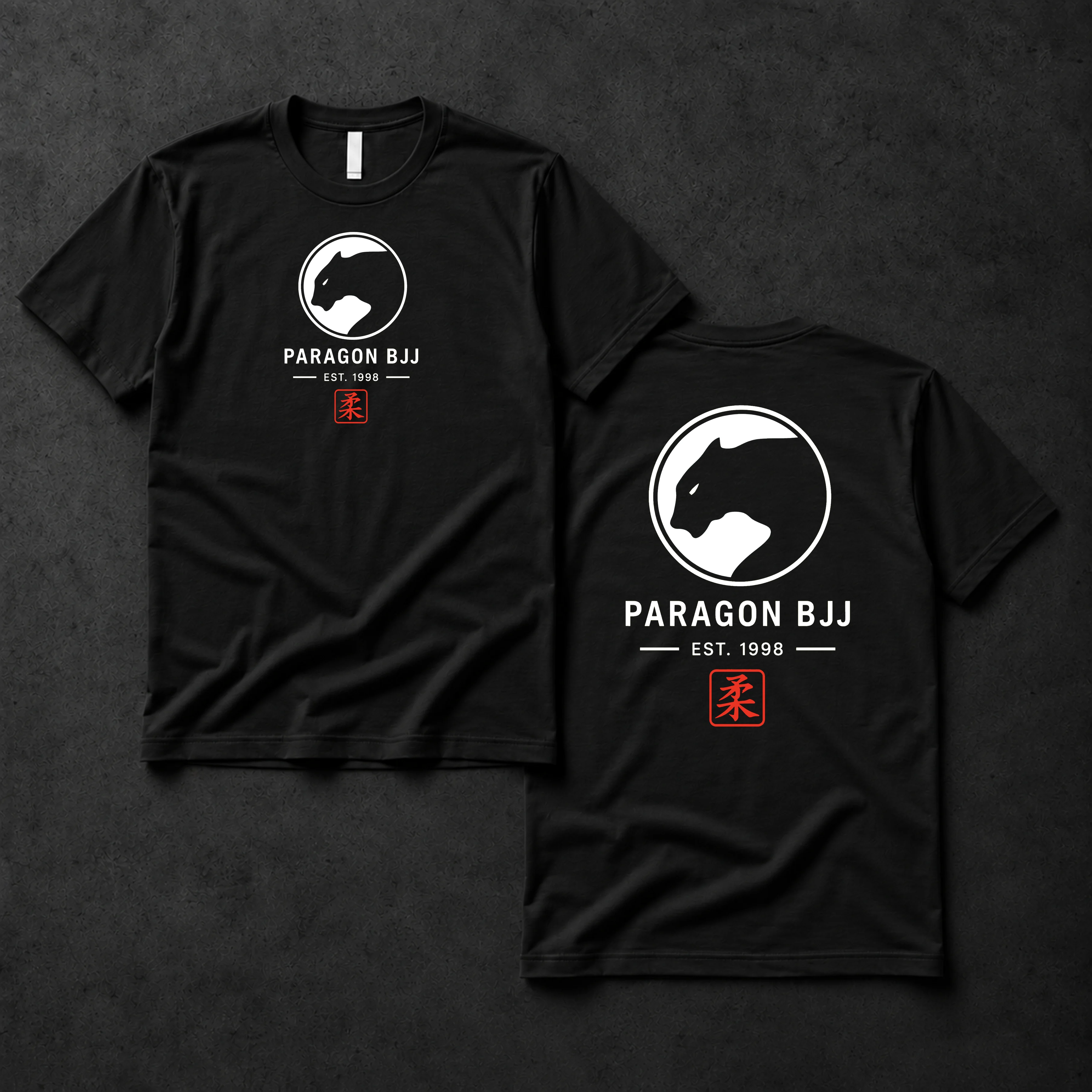 Adult T-Shirt in Black & White - Paragon BJJ official team merchandise