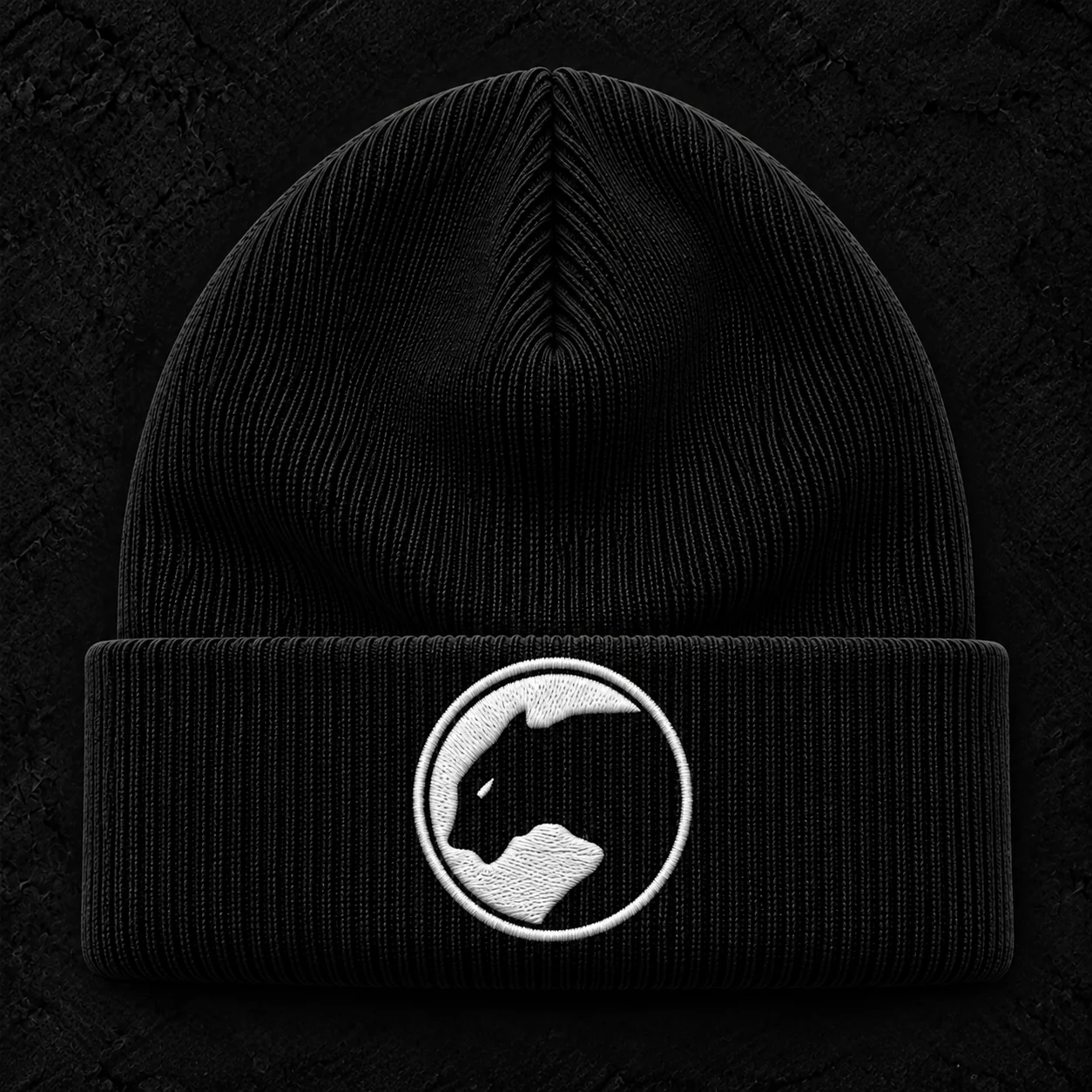 Embroidered Beanie in Black & White - Paragon BJJ official team merchandise