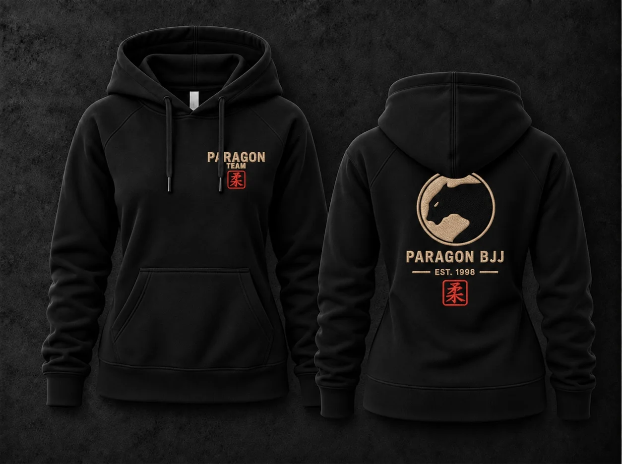 Women's Hoodie in Black & Tan - Paragon BJJ official team merchandise