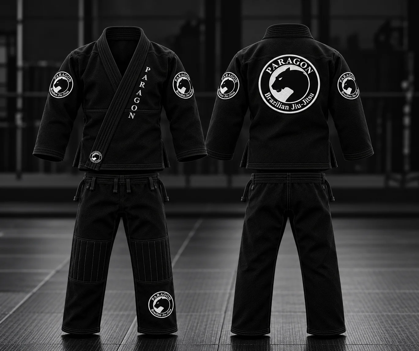 Youth Gi in Black / White - Paragon BJJ official team merchandise