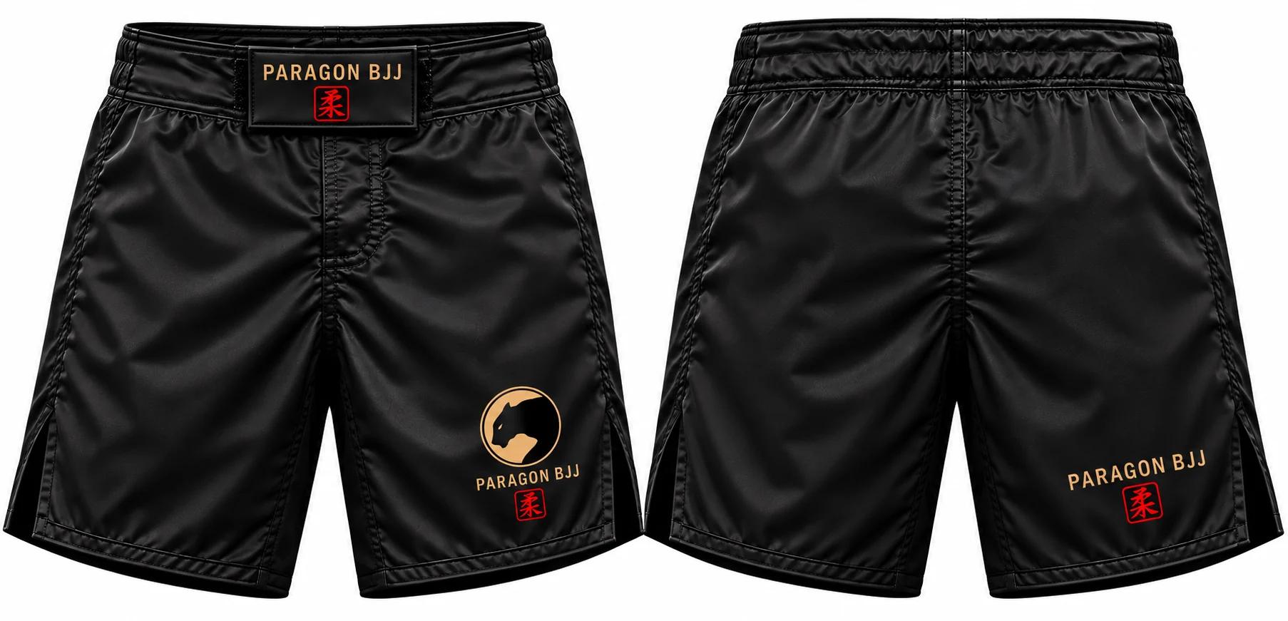 Youth No-Gi / Grappling Shorts in Black & Tan - Paragon BJJ official team merchandise