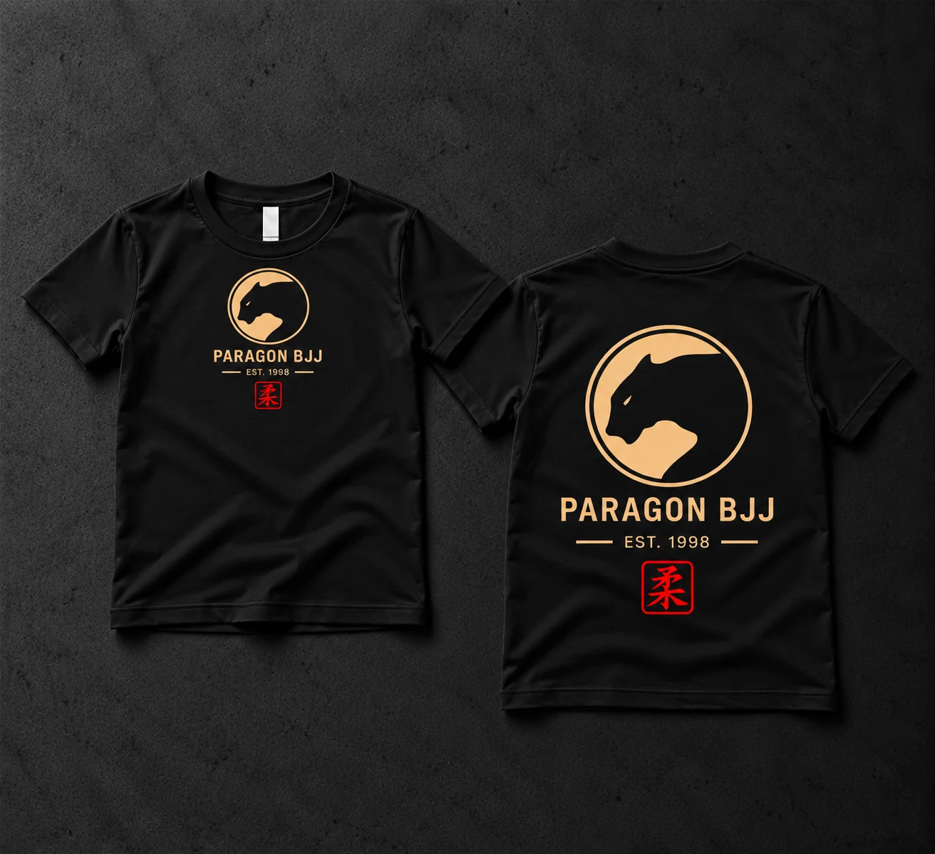 Youth T-Shirt in Black & Tan - Paragon BJJ official team merchandise